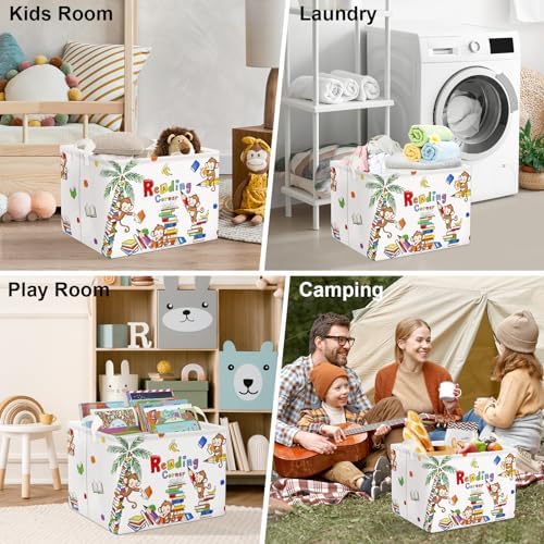 Clastyle Reading Corner School Classroom Book Basket 36L Large Monkey Book Tree - Image 7