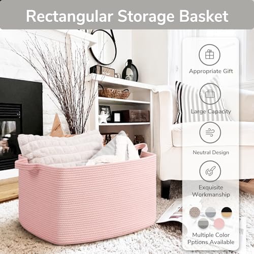 Goodpick Large Woven Rope Blanket Basket - Image 7