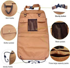 Car Seat Back Organizer with Multiple Pockets and Hooks - Image 3