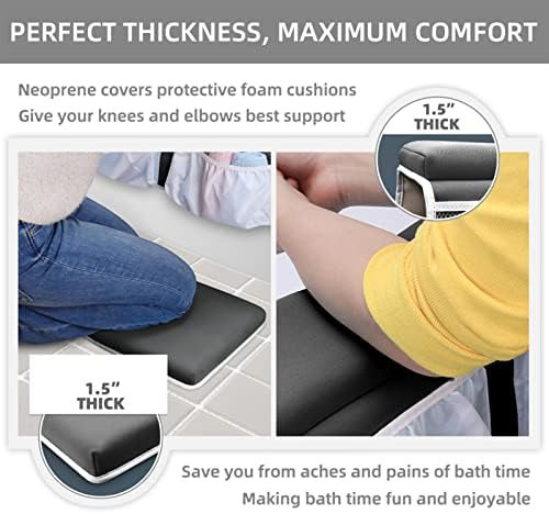 Bath Kneeler and Elbow Rest Set Baby Bath Kneeling Pad, Thick Non-Slip Bathing - Image 2