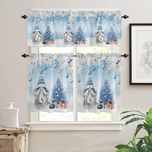 Vandarllin Christmas Gnome Kitchen Curtains and Valances Set, Winter Merry - Image 3