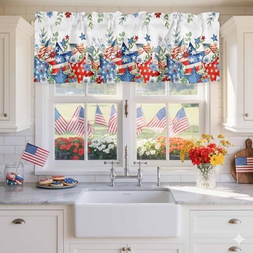4th of July Kitchen Curtains Valances - Image 2