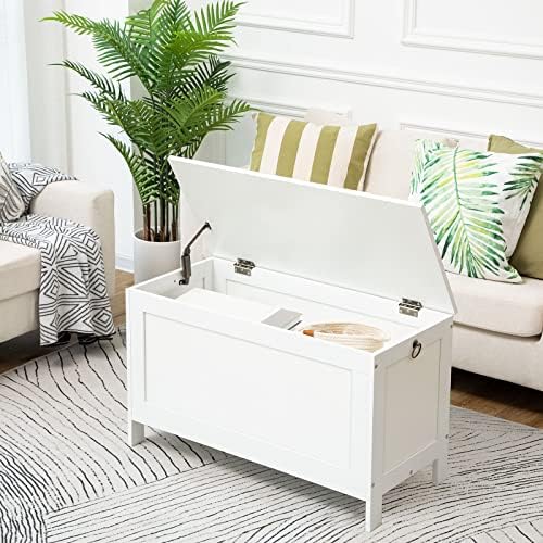 HOOBRO Toy Box, Retro Wooden Look Storage Chest - Image 4