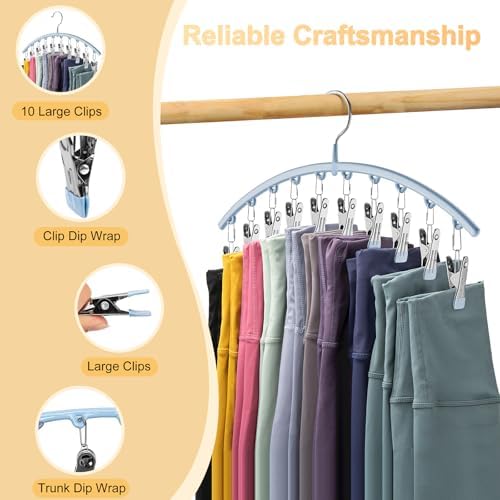 Volnamal Legging Organizer for Closet, Metal Yoga Pants Hanger w/Rubber Coated - Image 6