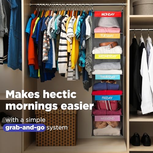 Handy Laundry Kids Hanging Closet Organizer 6-Shelf - Image 6