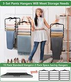 Closet Organizers and Storage, 3 Pack Pants Hangers Space Saving - Image 3