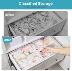 Vtopmart 12 Pack Baby Clothes Organizer, Foldable Fabric Drawer Bins - Image 5