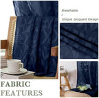Lecloud Leia Navy Blue Sheer Curtains - Image 4