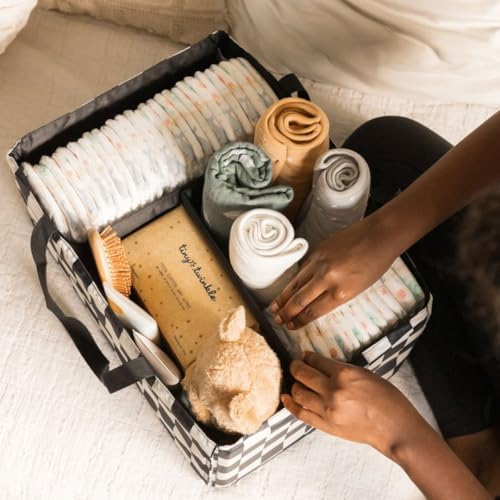 Tiny Twinkle Diaper Caddy Organizer | Foldable Baby Storage Basket - Image 6