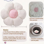 2 Pcs Pink Throw Pillows Cute Flower Decorative Pillows - Image 6