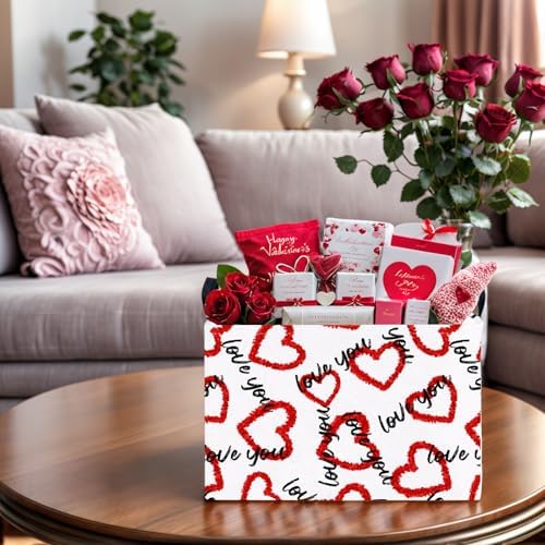Valentine's Day Basket Gift for Empty Cute Heart Large Storage Bin for Kid and - Image 4