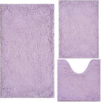 Bathroom Rugs Chenille 3-Piece Extra Soft and Absorbent Shag Bathroom Rugs by BOANKODU
