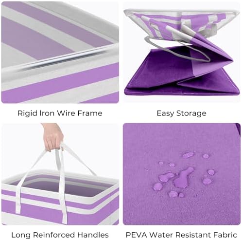 HomeHacks 2 Pack Laundry Baskets, Laundry Hampers Bags - Image 2