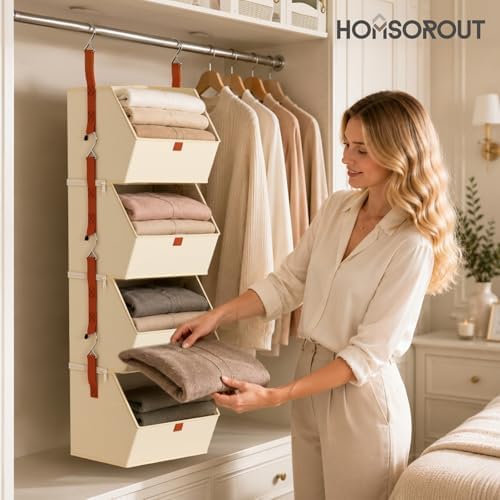 Homsorout Hanging Closet Organizer 4 Tier - Image 6