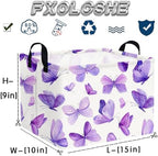 Rectangular Purple butterfly basket, Girls Storage Bin Organizer, Baby Storage - Image 7