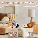 Marsui 12 Pcs Clear Cube Storage Bins Collapsible Fabric - Image 6