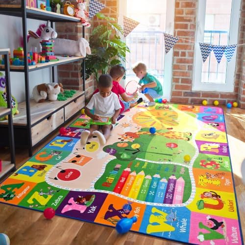 BENRON 6x9 Kids Rug for Playroom Classroom, Fun Play Mat by BBENRON
