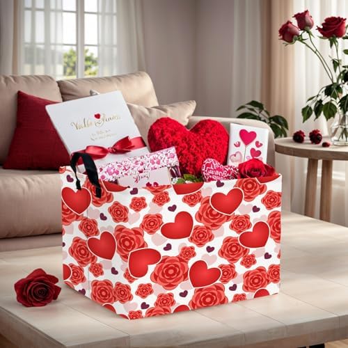 Valentine's Day Basket for Gifts Empty Cute Heart Large Gift Basket Decorative - Image 2