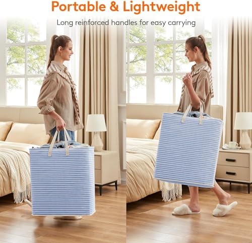 Lifewit 100L Large Laundry Baskets, 1 Pack, Reinforced Handles - Image 5