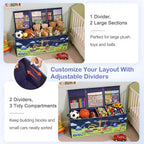 Toy Box with Adjustable Divider Large Toy Chest Storage - Image 2