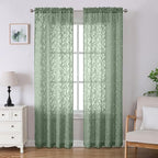 Lecloud Leia Sheer Curtains 84 Inches Long 2 Panels by Lecloud