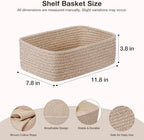 3 Pack Small Baskets for Organizing, Woven Storage Baskets for Shelves - Image 2