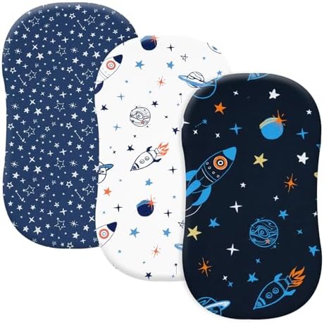 david's kids 3 Pack Bassinet Sheets, Ultra Soft Breathable Comfortable Baby by davidskids