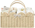 HBlife Large Baby Diaper Caddy, Paper Rope Storage Baskets Nursery Bin by HBlife
