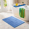 GRANNY SAYS Blue Bathroom Rug 20" x 32", Non-Slip Microfiber Bath Mat by GRANNYSAYS