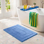 GRANNY SAYS Blue Bathroom Rug 20" x 32", Non-Slip Microfiber Bath Mat by GRANNYSAYS