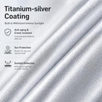 Car Seat Sun Shade Cover, Titanium Silver Front Seat Covers - Image 3