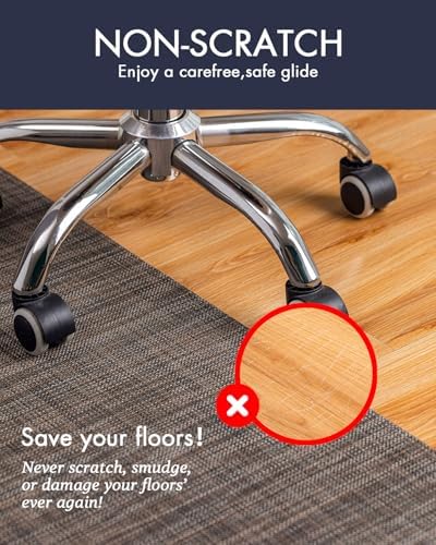 BARoyal Office Chair Mat for Hardwood Floor Under Desk Computer Rolling Chair - Image 2