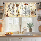 Witchy Magic Valance for Kids Room, Gothic Magical Vintage Castle Bookshelf - Image 3