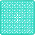 Square Shower Mat Bathtub Bath Mat Non Slip Clear Green 21"x21" by NaolotureHome