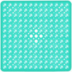 Square Shower Mat Bathtub Bath Mat Non Slip Clear Green 21"x21" by NaolotureHome