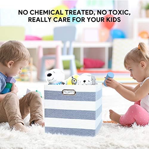 Posprica Storage Basket Bins, 11×11 Collapsible Storage Cubes Fabric Drawers - Image 2