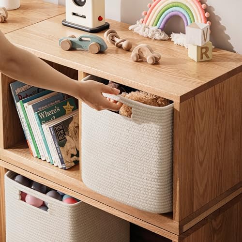 UBBCARE Set of 4 Storage Cubes-13 X 13 X 13 In, Cotton Rope Basket - Image 5