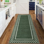 GarveeHome Washable Runner Rug 2x10 Modern Bordered Hallway Runner Rug by GarveeHome