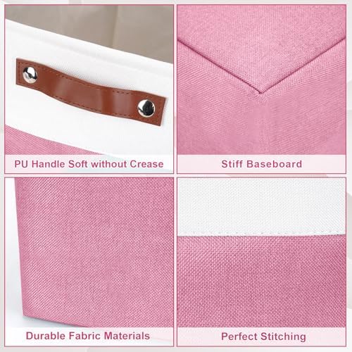 Bagnizer 13x13 Cube Storage Bins, Collapsible Fabric Storage Box, 4 Pack Closet - Image 5
