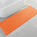 Polyester Bathroom Runner Rug 24"x72" Orange, Soft Shaggy Bath Mat by Kildoss