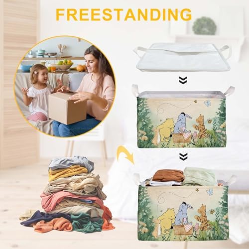 Winnie Nursery Decor, the Pooh Baby Stuff, Winnie Storage Nursery Basket - Image 4