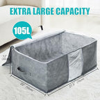 105L Extra Large Storage Bag for Blankets Comforters Bedding Clothes Pillow - Image 3