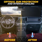 Autovir Windshield Sun Shade for Jeep, 280T UV Sun Blocker, Visor Shield - Image 2