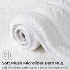 GRANNY SAYS White U Shaped Toilet Rug 20" x 24", Non-Slip Bath Mat - Image 7