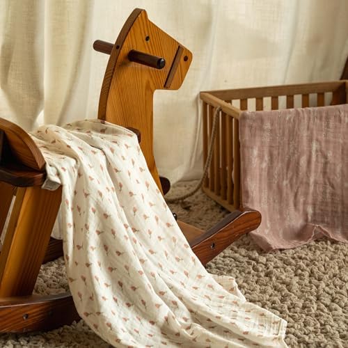 Muslin Swaddle Blankets for Newborn, Cotton Receiving Blanket - Image 4