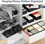 DIMJ Drawer Organizers Clothes, Fabric Closet Organizers and Storage, Shallow - Image 6