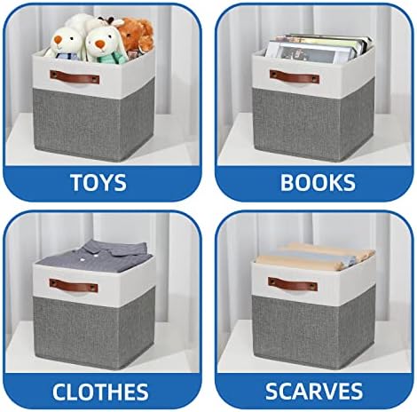 Temary Cube Storage Bins 4 Pack Storage Cubes 11?11 Fabric Storage Bins - Image 4