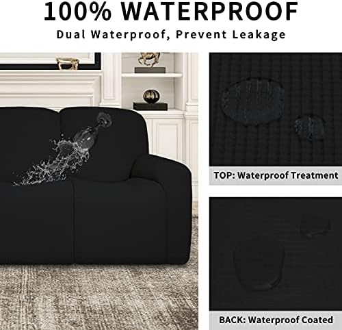 Easy-Going 100% Dual Waterproof Recliner Sofa Cover, 8-Pieces Stretch Relining - Image 3