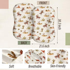 CroBlissful 2 Pack Western Baby Lounger Cover Cowboy Baby Nursery - Image 2
