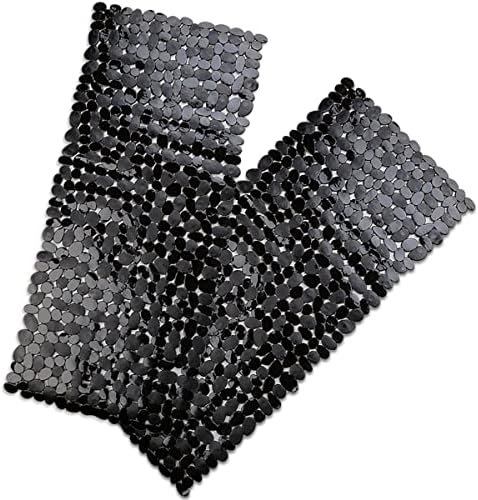 SONGZIMING Bathtub Mat Non Slip 2 Pack, 35 x 16 Inches Pebble Shower Mat by HOME